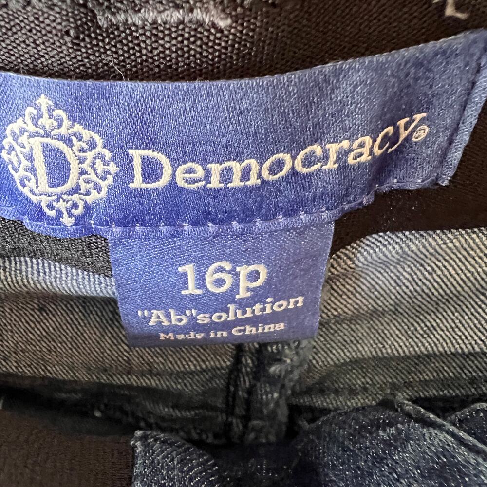 Democracy Jeans Womens Size 16P Ab Solution Medium Wash Bootcut Cotton Stretch - Picture 2 of 16